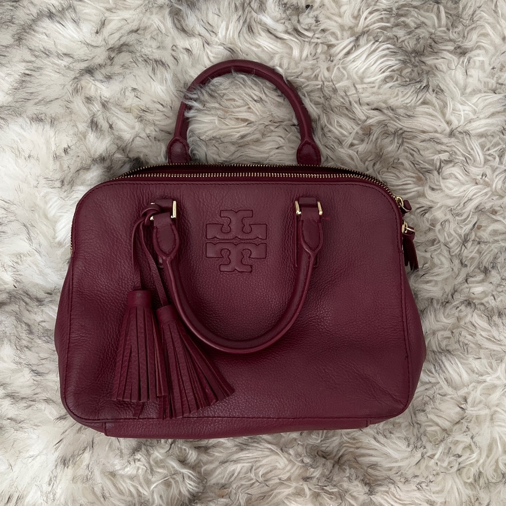 *sold* Tory Burch burgundy maroon plum bag